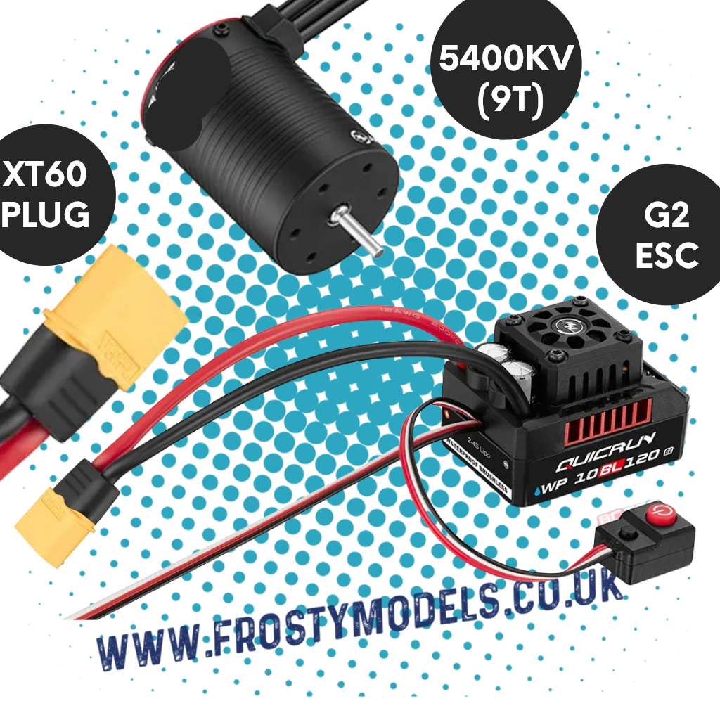 HOBBYWING - QUICRUN Combo QR10BL120 G2 & 3652SL 5400KV G2 - (For 1/10th SCT, Buggies, Monster Trucks) - HW38030209