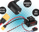 HOBBYWING - QUICRUN Combo QR10BL120 (2-4S) G2 & 3652SL 5400KV G2 - (For 1/10th SCT, Buggies, Monster Trucks) Shaft Diameter - 3.175mm - HW38030209