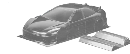 1/10 190mm Wide RC Touring Car Body Shell - Clear Lexan - Ford Mondeo RAPID FIT Racing Livery (257mm Wheelbase / 190mm Wide) - everything in photo included)
