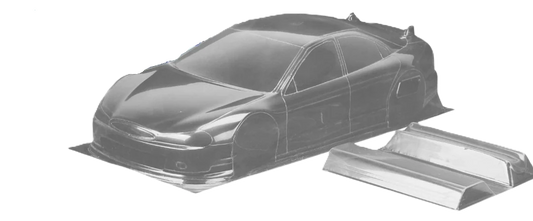 1/10 190mm Wide RC Touring Car Body Shell - Clear Lexan - Ford Mondeo RAPID FIT Racing Livery (257mm Wheelbase / 190mm Wide) - everything in photo included)