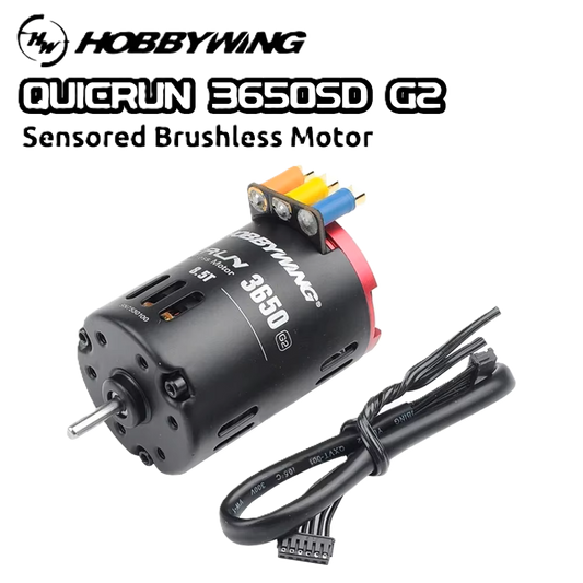 Hobbywing - COMBO Brushless QR10BL120-SD ESC G2 + QR3650SD 13.5T Motor Sensored G2 -  HW38020382