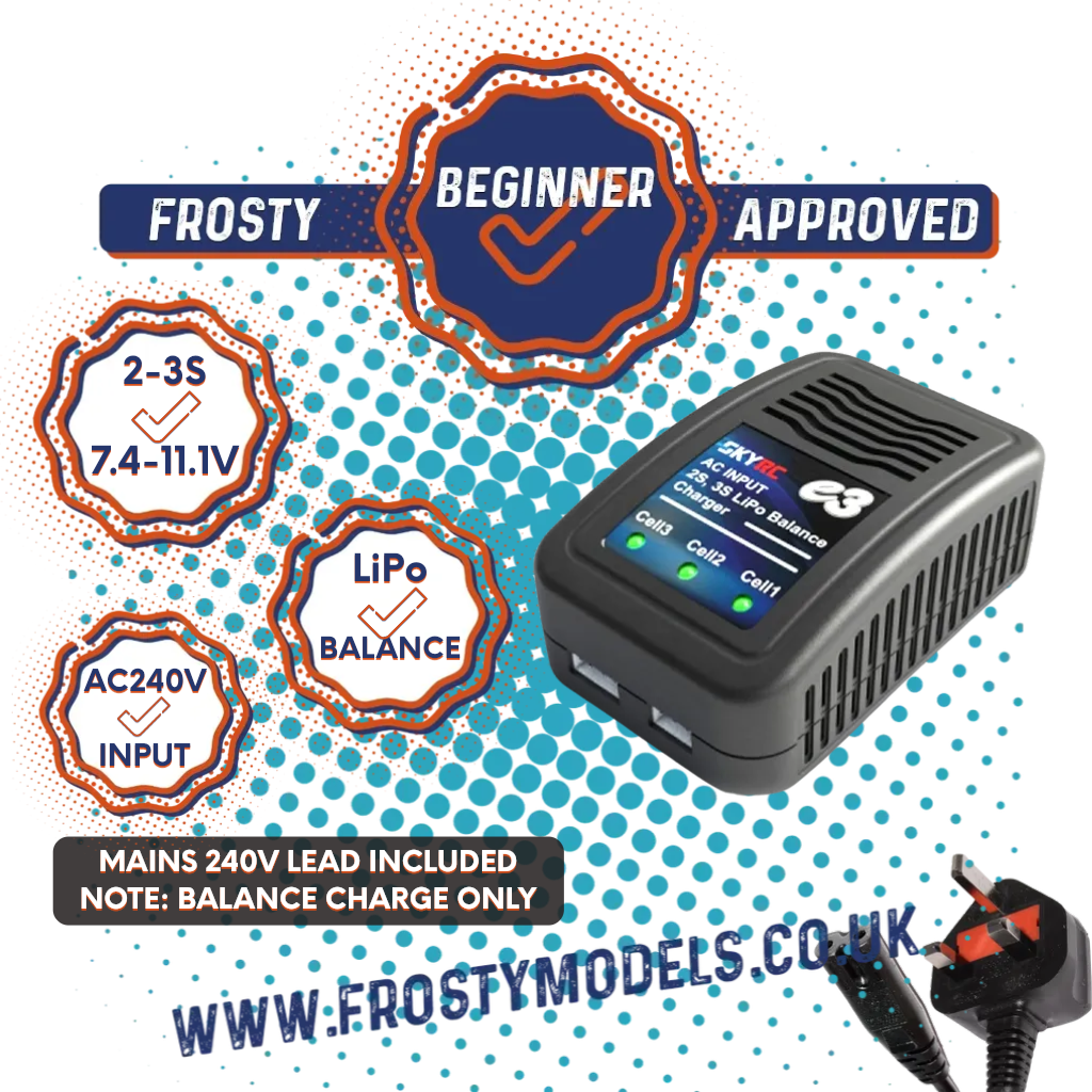 SKY RC E3 AC240 MAINS - LIPO BALANCE CHARGER 2-3S 1.2A 11W