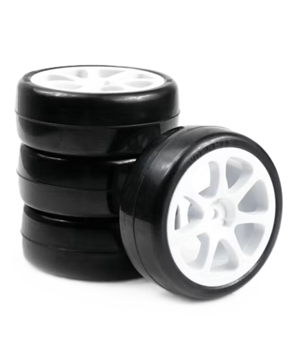 VOLANTE - 1/10 TC V9X 28CP Carpet Tyre Pre-glued 4pcs [Seven Spoke Wheel] - V9X-PG28CPSP -