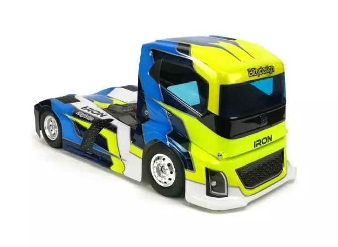 Bitty Design - 1/10 190mm IRON Truck Clear Bodyshell for Tamiya 1/14 TT01E Euro Trucks - BD-TRK-190IRO