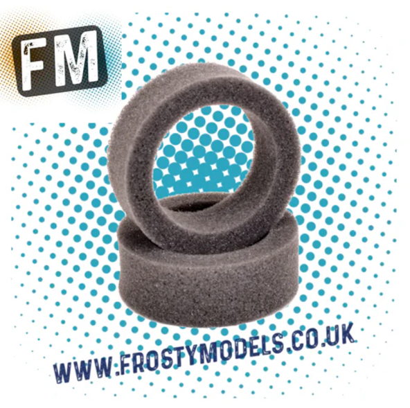 U6627 WIDE SST FOAM TYRE INSERT - 25MM (2PCS) Hard (SOFT ON MINIPIN TYRES) (Burgh Race Spec)