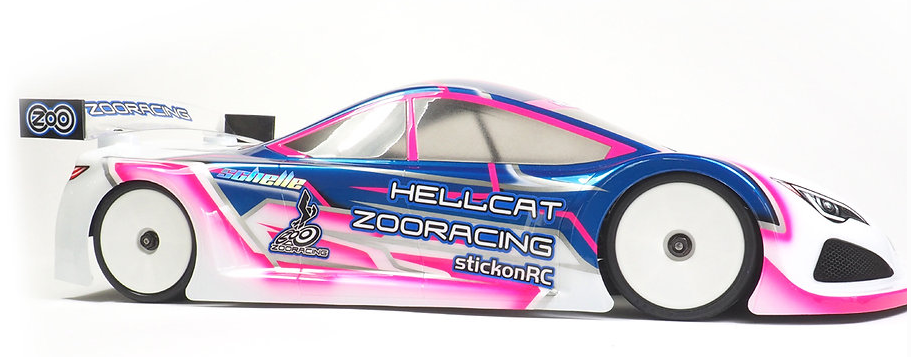 ZooRacing - Hellcat - 1/10 RC Touring Car Body - 0.5mm LW Thickness - ZR-0006-05 (Fits most 1/10 Cars such as a Tamiya TT01E)