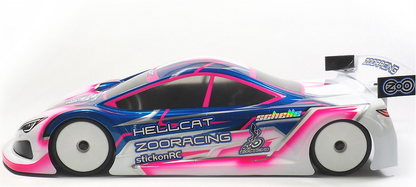 ZooRacing - Hellcat - 1/10 RC Touring Car Body - 0.7mm std - ZR-0006-07 (Fits most 1/10 Cars such as a Tamiya TT01E)
