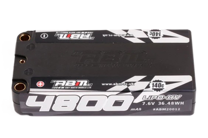 ABM - 4800mAh LCG SLIM Shorty 7.6v Lipo LiHV 140c (5mm Bullets) (L96.4xW46.5xH20mm) - ABM20012