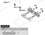 Carten / LOUISE  - LMX / M210 MTC - (Hop-up) Alloy Steering Slider - NBA317 - (1x Needed) Also need NBA296 Bearings