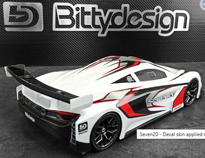 BITTY - GT Seven20 1/10 TC BODY SHELL 190MM - NOT PAINTED - BD-GT-190S20
