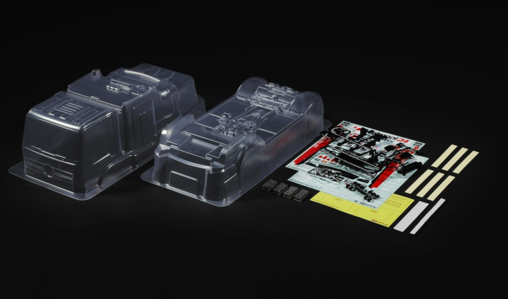 TAMIYA 51654 - MERCEDES BENZ MP4 - 1/14 FULL EURO TRUCK BODY SET (w/H PARTS/STICKER & FIXINGS)