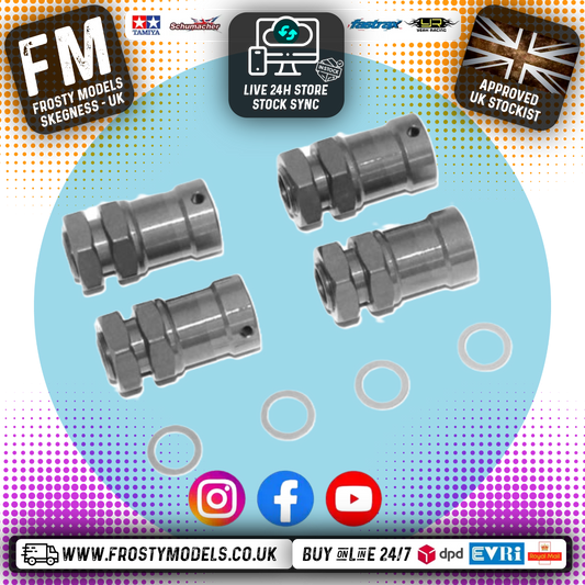 Fastrax - 1/8th 15mm Extension Hub Adaptors - To Widen Track (17MM HEX)