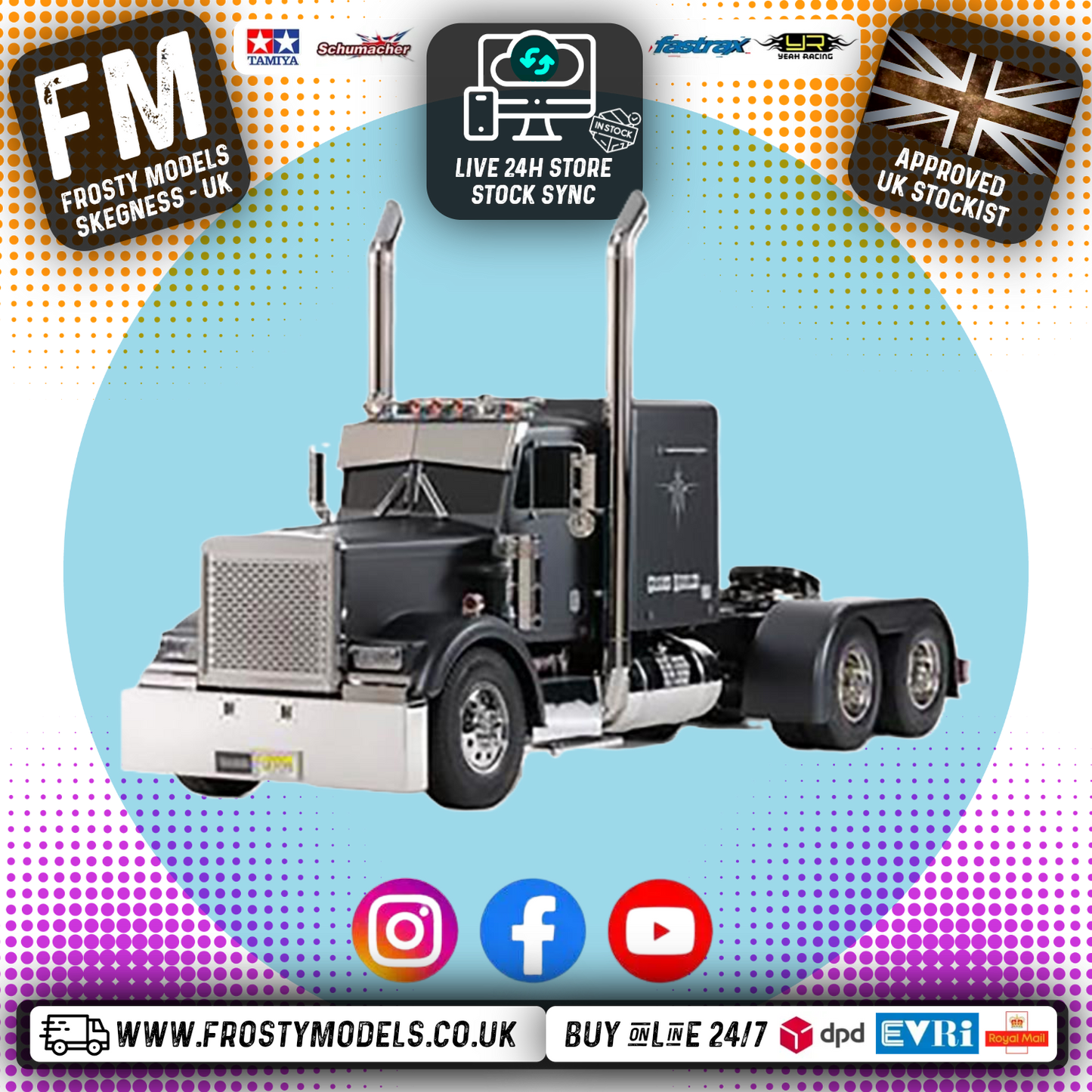 TAMIYA 56356 - RC 1/14 Tractor Truck (Lorry) GRAND HAULER BLACK EDITION - Kit form