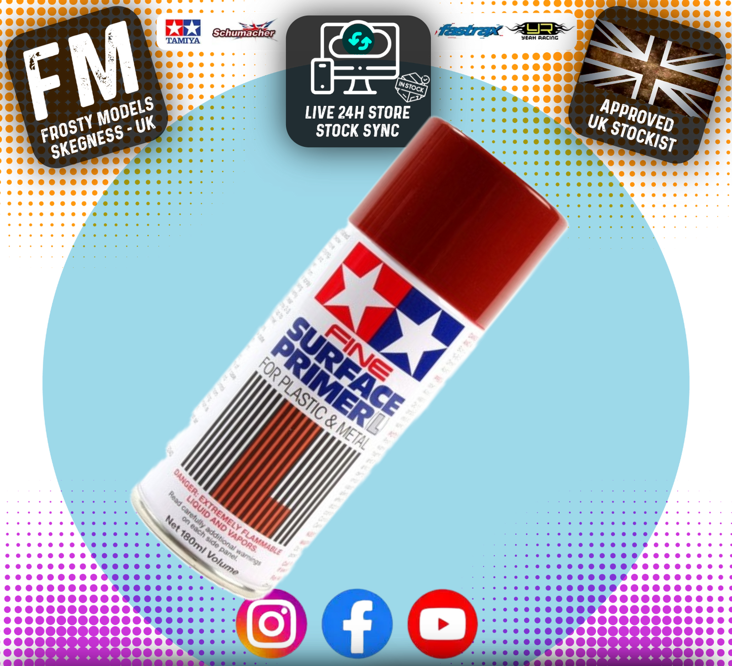 Tamiya - Fine Surface Primer (weathering Paint) Oxide Red L (180ml) - 87160