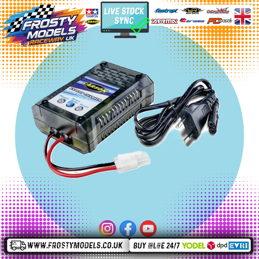 Carson - Expert Battery Charger for Tamiya Plug NiMH Batteries 2Amp (2pin - Need UK 3-pin converter) C606099