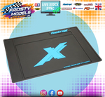 FASTRAX - MEDIUM RC CAR/BUGGY 1/12 to 1/10 RUBBER PIT MAT - BLUE/BLACK 62CM X 42CM - FAST413M-BK