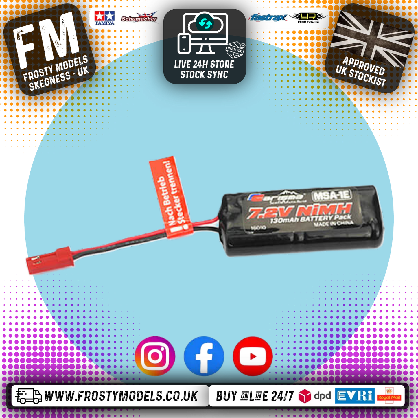 CARISMA - GT24 7.2V NIMH 130MAH BATTERY PACK - CA16010