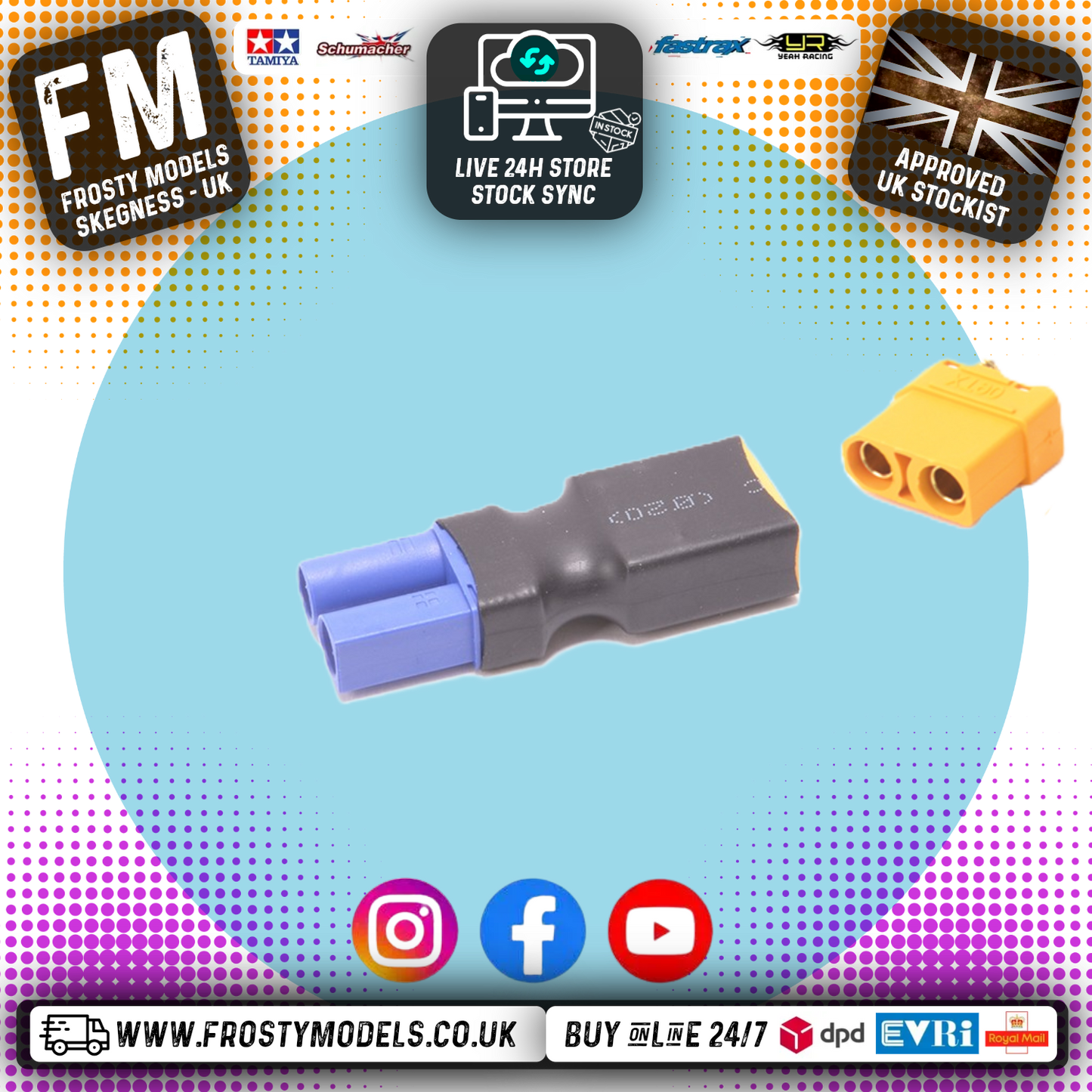 Core RC - EC5 Female to XT90 Male Adaptor Plug -  CR715