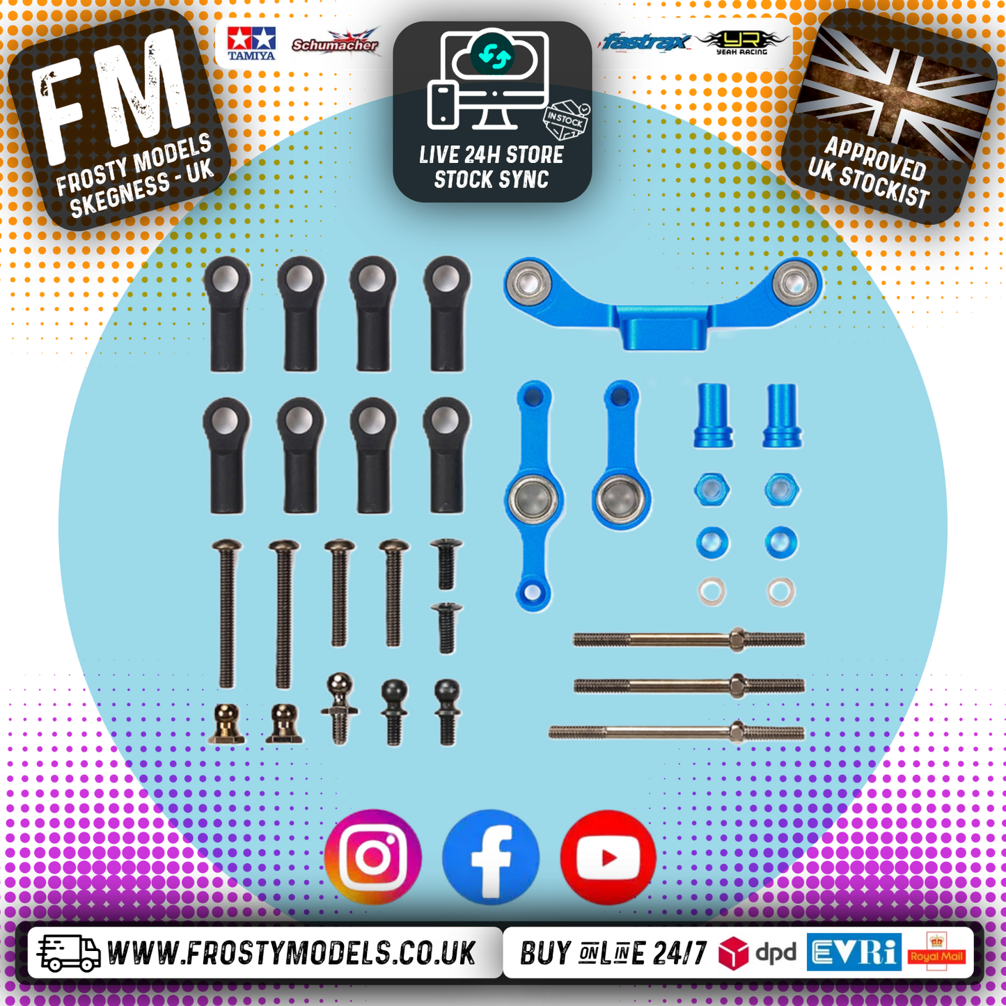 Tamiya - 54965 RC TYPE-S ALUM STEERING SET TT02S