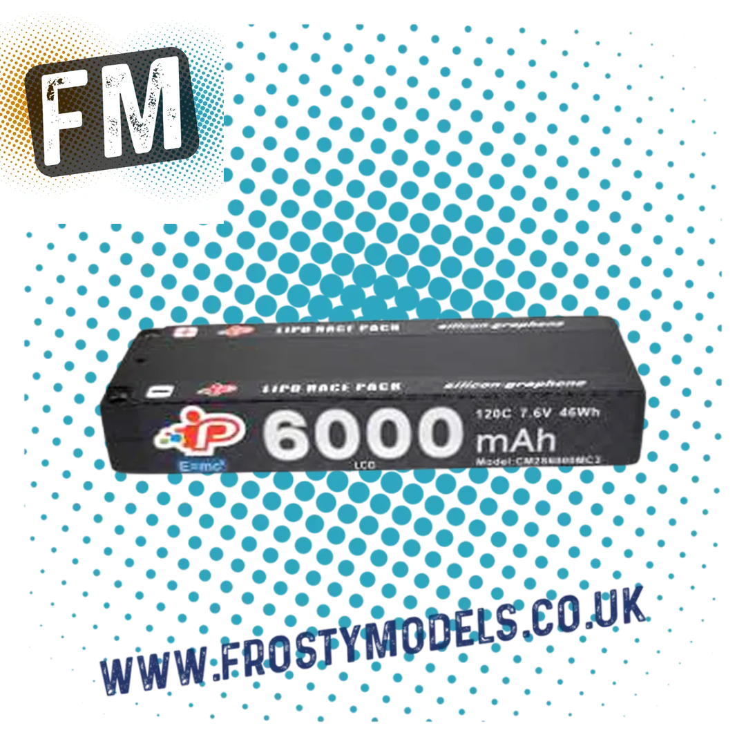 INTELLECT - LIPO BATTERY LIHV 6000MAH 2S 22.1MM 7.6V 5MM BALANCE LEAD - IPCM2S6000MC3