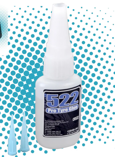 CORE RC - 522 PRO RC TYRE/TIRE THIN CLEAR GLUE + 2 NOZZLES - CR522