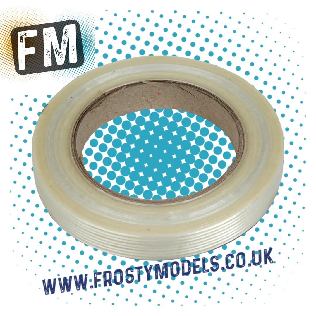 RC CAR/BUGGY BATTERY STRAPPING TAPE - NATURAL - 50M X 17MM - H1039