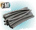 RC WIRE HEATSHRINK 5.0MM DIA BLACK - 20PCS CR123