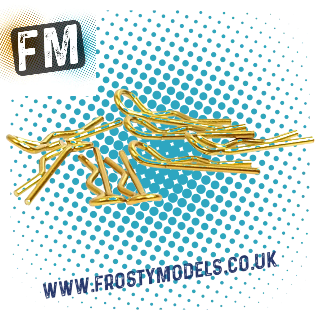 CORE RC 1/10 RC CAR/TRUCK/BUGGY - SMALL BODY CLIPS - (8PCS) ALL COLOURS - MULTI LISTING