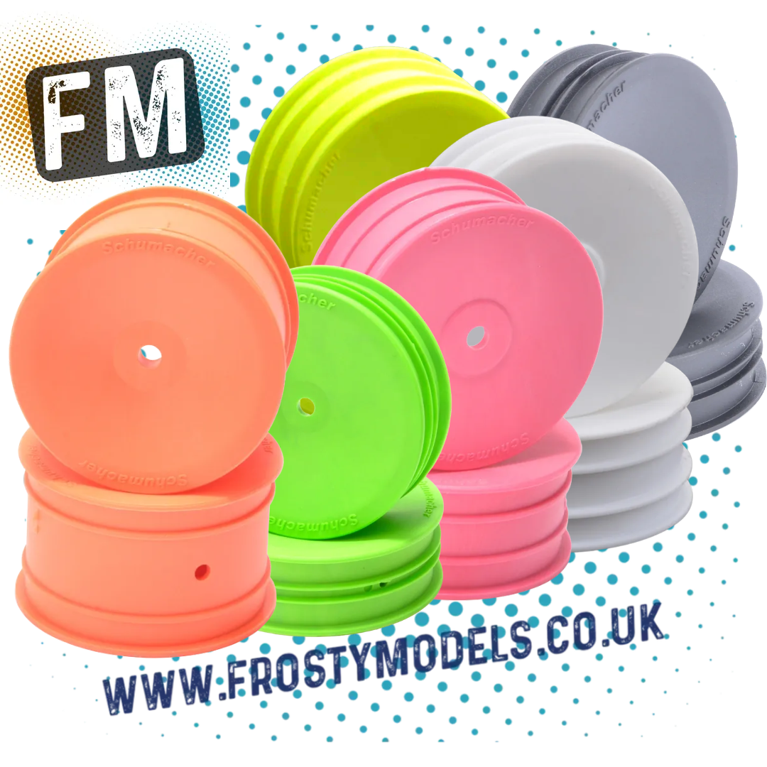 SCHUMACHER 1/10 BUGGY 2.2IN 12MM HEX WHEELS - 4WD/2WD/SLIM - FRONT/REARS - MULTI LISTING - ALL COLOURS