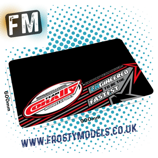 CORALLY - RC CAR/BUGGY PIT MAT MEDIUM - 900MM x 600MM x 3MM THICK - C-90278