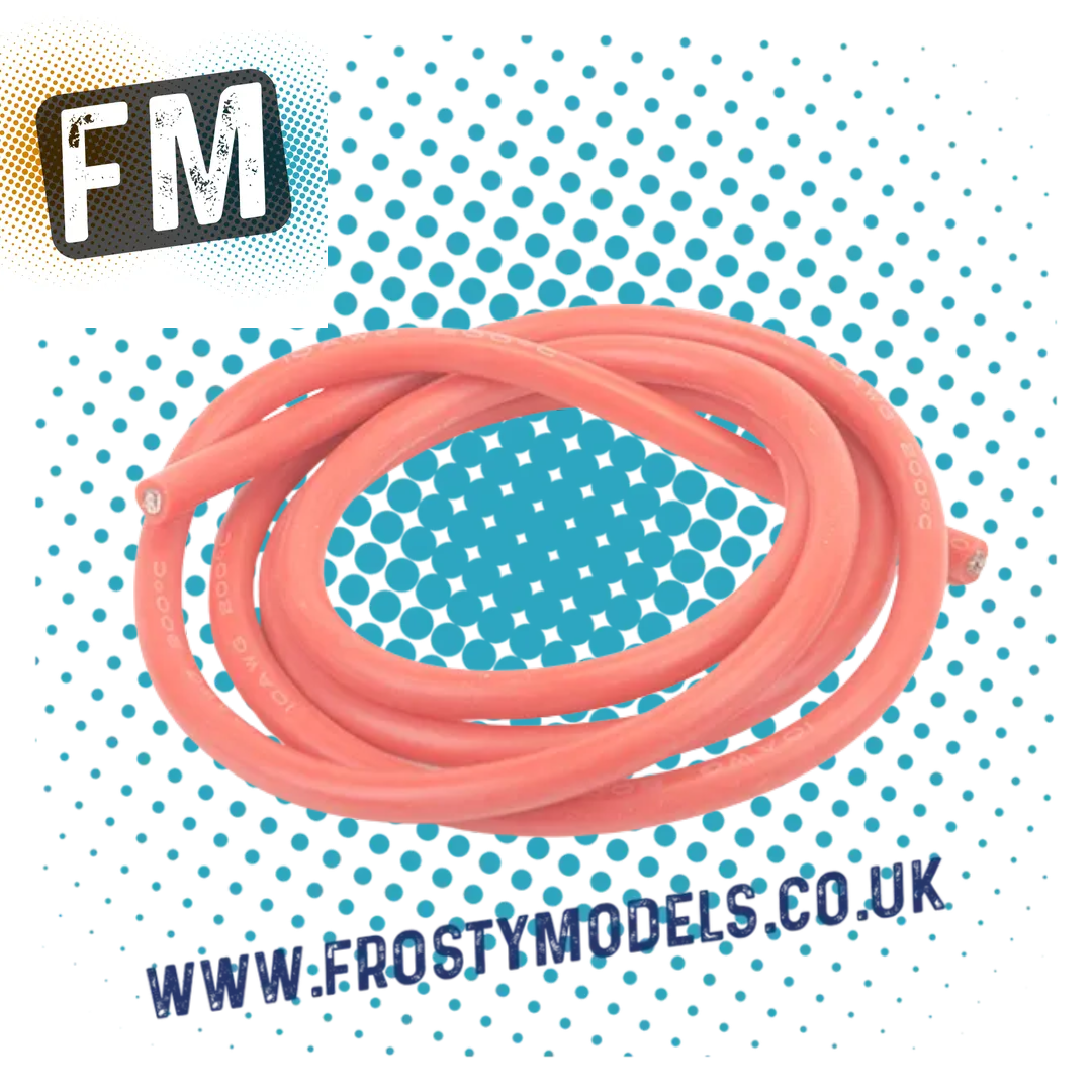 CORE RC SILICONE WIRE 10AWG (HEAVY GAUGE) - RED - 100CM (ESC/MOTOR CABLE) CR769