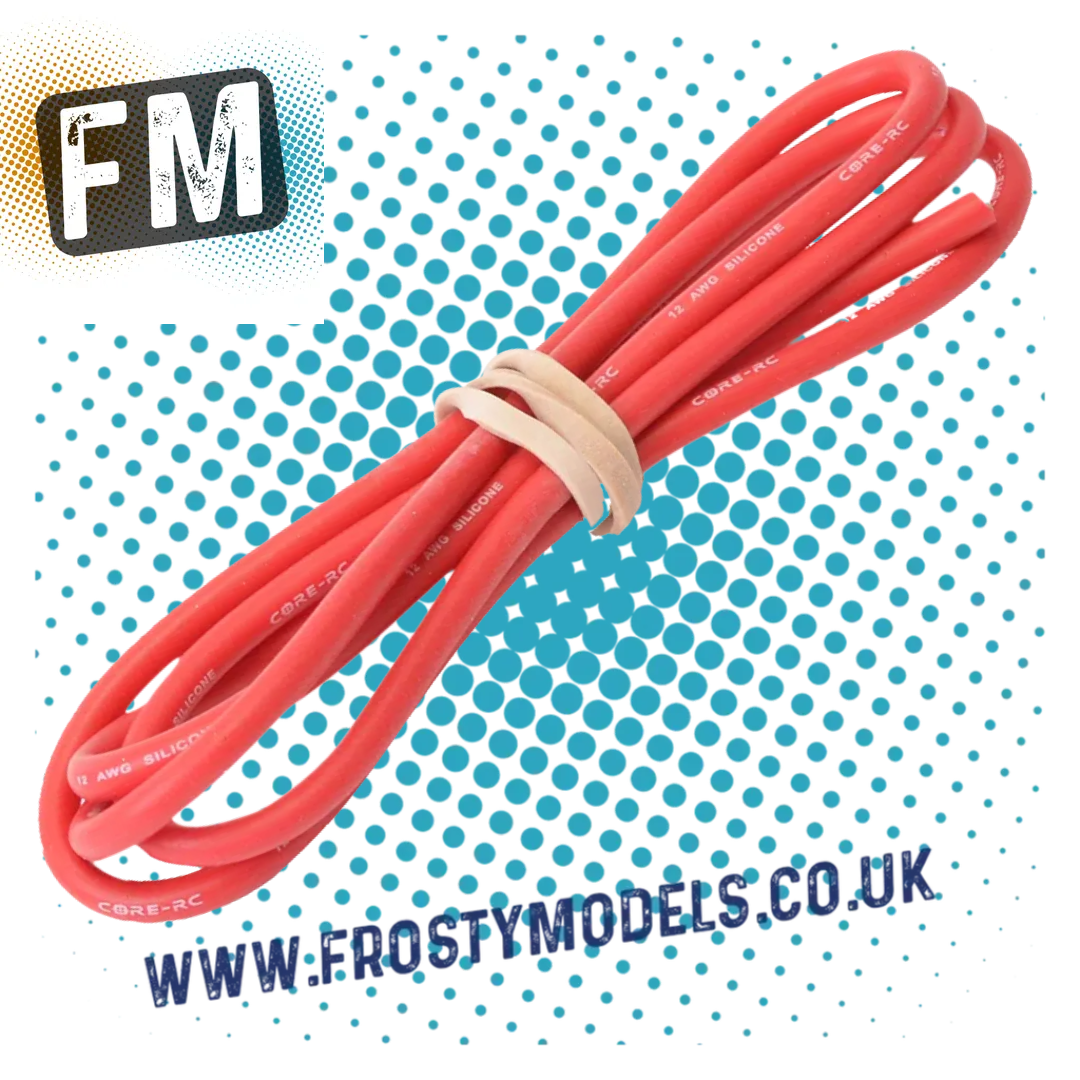 CORE RC SILICONE WIRE 12AWG - RED - 100CM (ESC/MOTOR CABLE) CR050