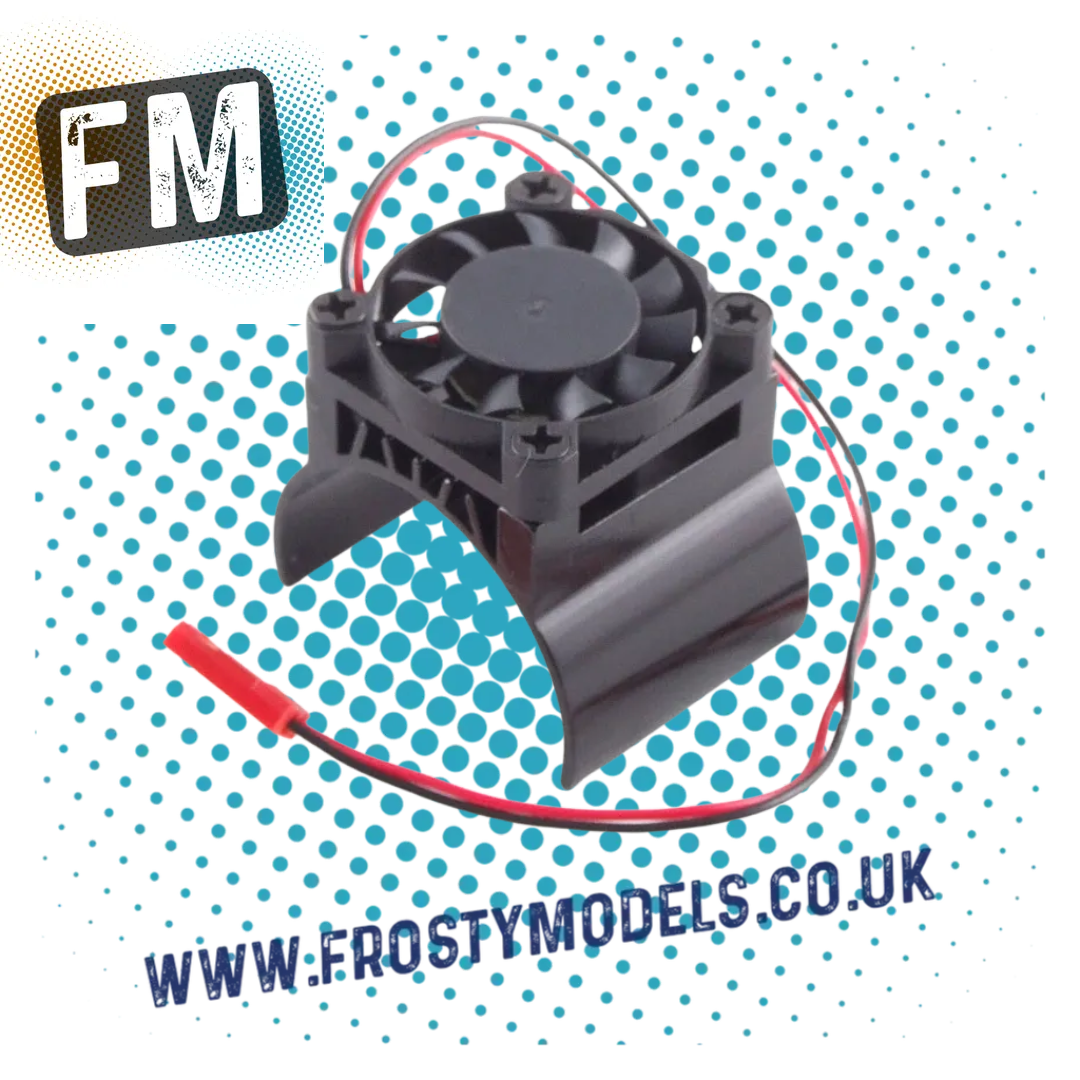 FASTRAX ALUMINIUM 540 SIZE 1/10 MOTOR HEATSINK FAN (FAN ON TOP - FITS TT01E)