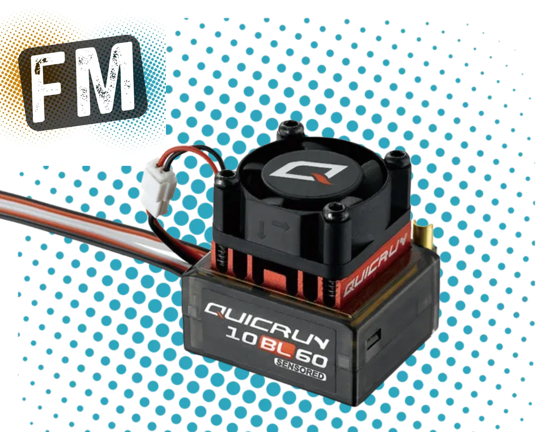 HOBBYWING - QUICRUN 10BL60 - SENSORED BRUSHLESS ESC 60Amp HW30105060003 (1/10 & 1/12 CARS ON ROAD)