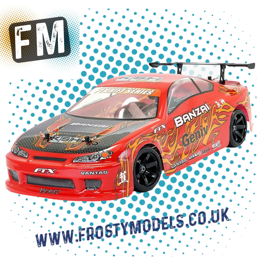 FTX - BANZAI RC 2.4GHZ 4WD RTR 1/10 BRUSHED DRIFT CAR - RED - RADIO/BATTERY/CHARGER INCLUDED