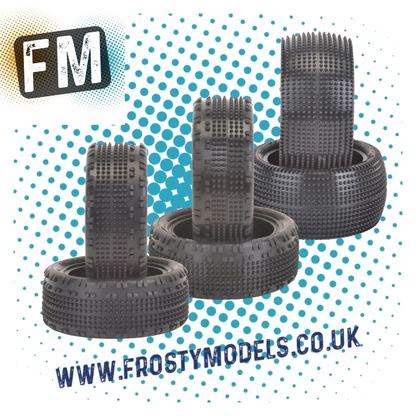 SCHUMACHER CACTUS 1/10 2.2IN BUGGY TYRE/TIRES 4WD FRONT/REAR - MULTI LISTING