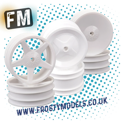 SCHUMACHER 1/10 BUGGY WHEELS - CASTLE 8MM FITTING XLS/PC - 2PC 2.2IN FRONT/REAR MULTI LISTING