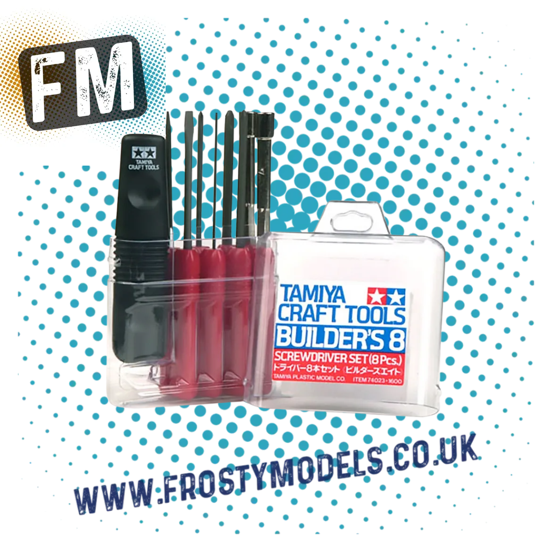 TAMIYA - 74023 BUILDER'S TOOLS 8pc Screwdriver & Wrench set in case / Multi-tool