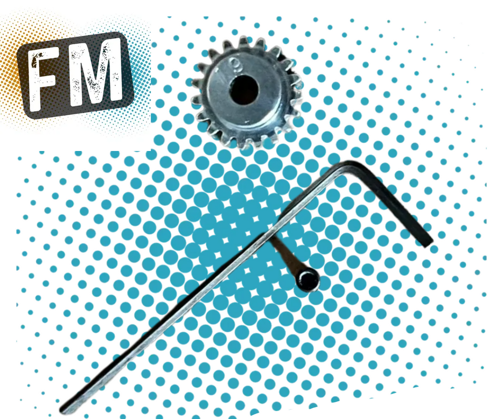 TAMIYA - TT01E Euro Truck Parts - MA12, MA15, MA7 19T ALLOY PINION & 1.5MM ALLEN KEY SET