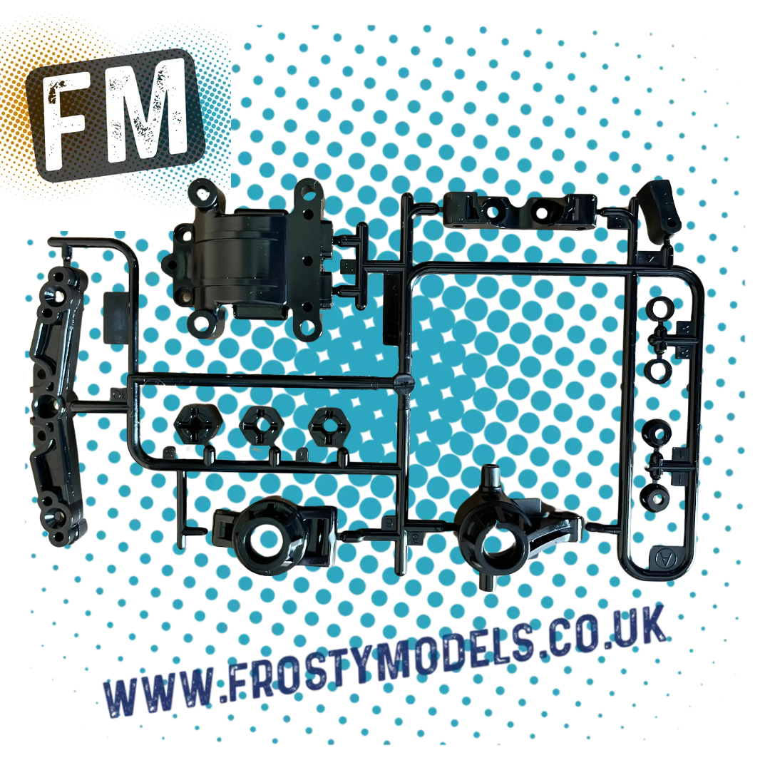 TAMIYA TT01E Euro Truck Parts - 1X 51318 A PARTS - UPRIGHTS, SHOCK TOWER, DIFF COVER, REAR HUBS +