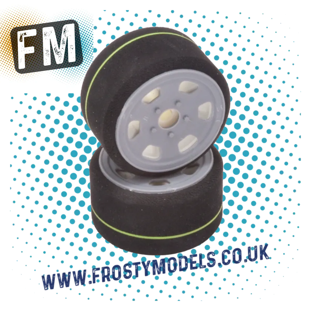 CONTACT RC - 1/12 Oval/Mini Front 40Sh Control Tyre, 44mm diameter - JMCF (1pair) Wheel & Tyre Set Pre-Glued