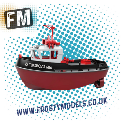 HENG LONG - 1/72 RTR RC TUGBOAT 686 2.4GHZ 230MM LENGTH BLACK