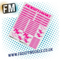 HOBBYWING PINK/WHITE BODY DECAL SHEET 3"x5" - HWD0001P/W