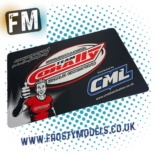 CORALLY & CML RC CAR/BUGGY 1/12 to 1/10 RUBBER PIT MAT - MEDIUM (600X400MM, 2MM THICK) C-90272