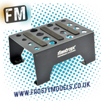 FASTRAX BLACK 1/10 RC CAR ALLOY METAL PIT STAND/SHOCK JIG/MAGNETIC - FAST410BK