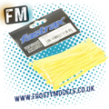 FASTRAX RC CAR YELLOW 100MM X 2.5MM NYLON CABLE/WIRE TIES/TIE WRAPS (50PCS) FAST105Y