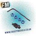 FASTRAX M3 MOTOR MOUNT RECESSED KIT (4PC) ANNODISED ALUMINUM - FAST147