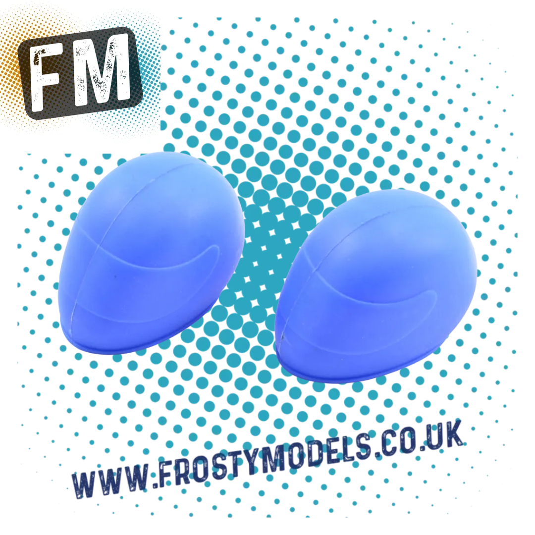 BODY DETAILING - 1/10 FTX OUTLAW DRIVERS HELMETS (2PC) BLUE UNPAINTED - FTX8336B