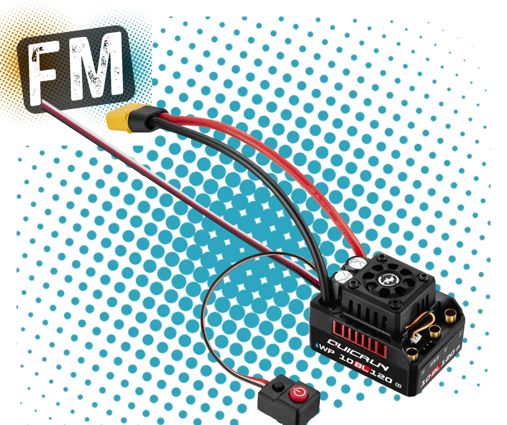HOBBYWING - QUICRUN WP 10BL120 G2 - BRUSHLESS SENSORLESS ESC - WITH XT60 - HW30107200 (IDEAL FOR 1/10 OFF ROAD USE)
