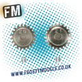 TAMIYA RC 20/21T ALUMINIUM AV 0.6 MOD PINION GEAR SET - FITS TT01E/TT02 - 50356